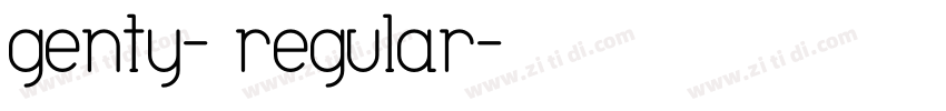 genty- regular字体转换